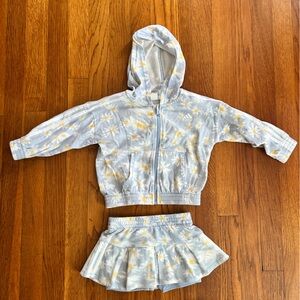 Adidas daisy hoodie and skort set 12m